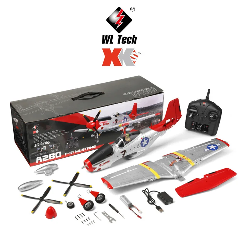 Kids' Toys Channel - In Stock A280-P51 Four-Channel Aircraft P51