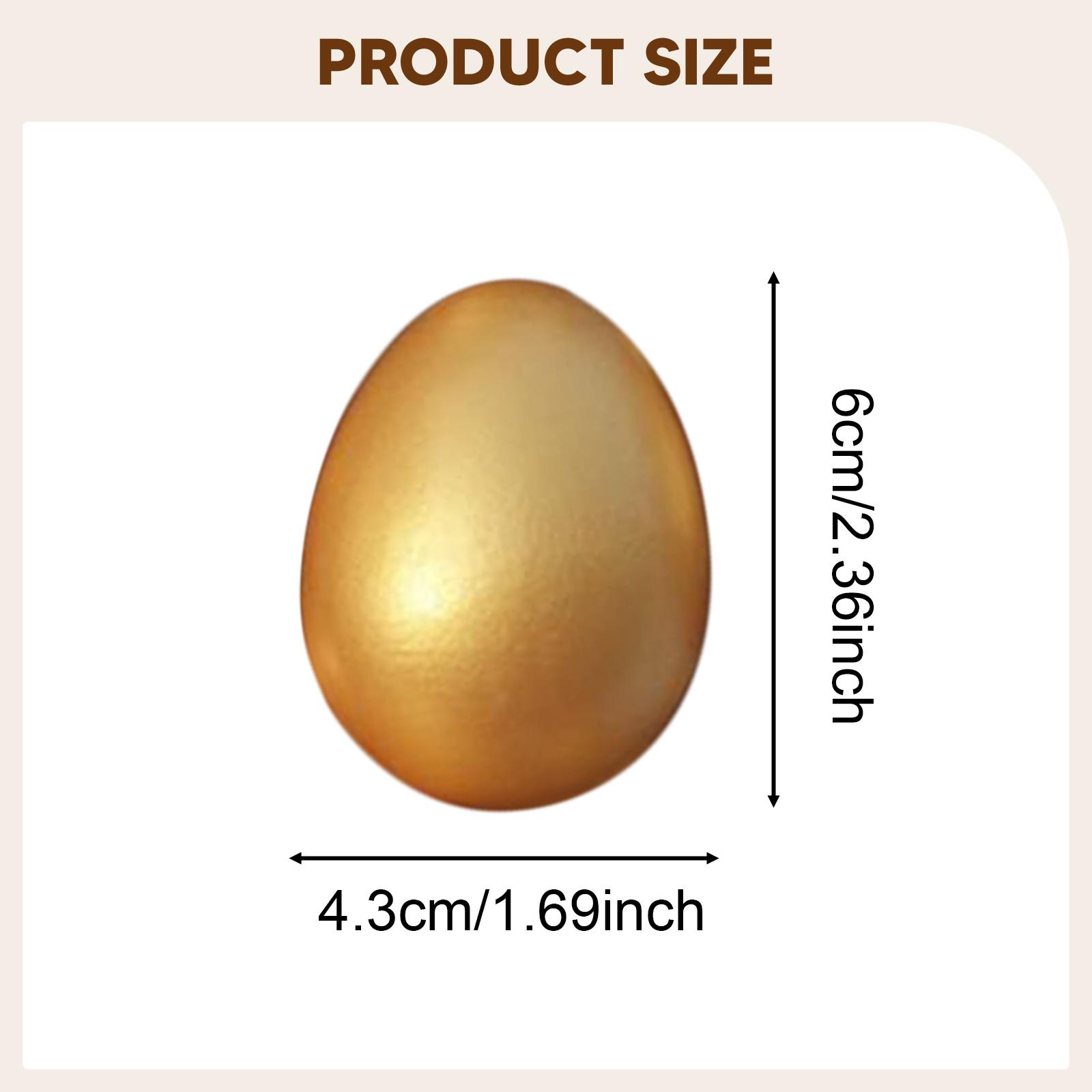 Kids Toys Play Egg - 10Pcs Golden Easter Craft Eggs Ornaments