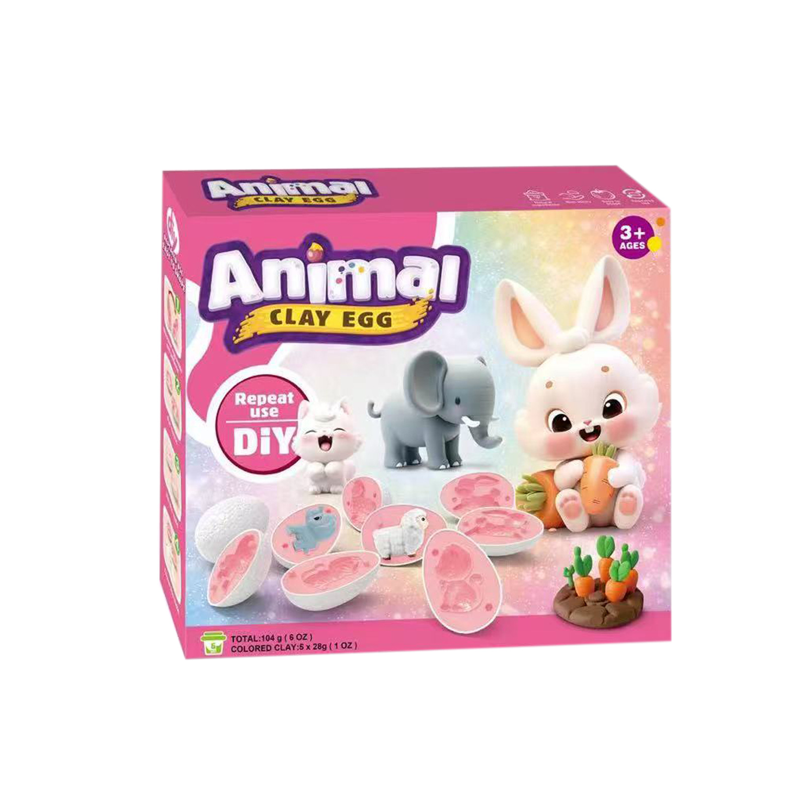 Animal Color Clay Egg Set - Ki - Kids Toys Play Egg recension och pris