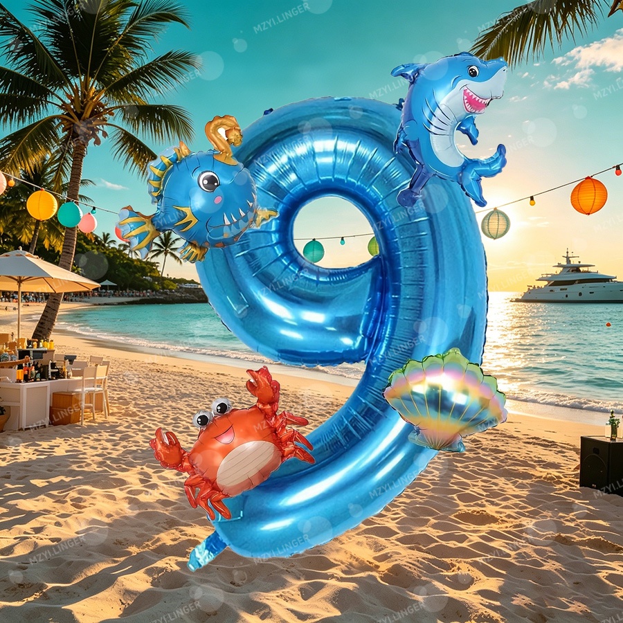 Ocean themed decor balloon set - Water Balloon Set recension och pris