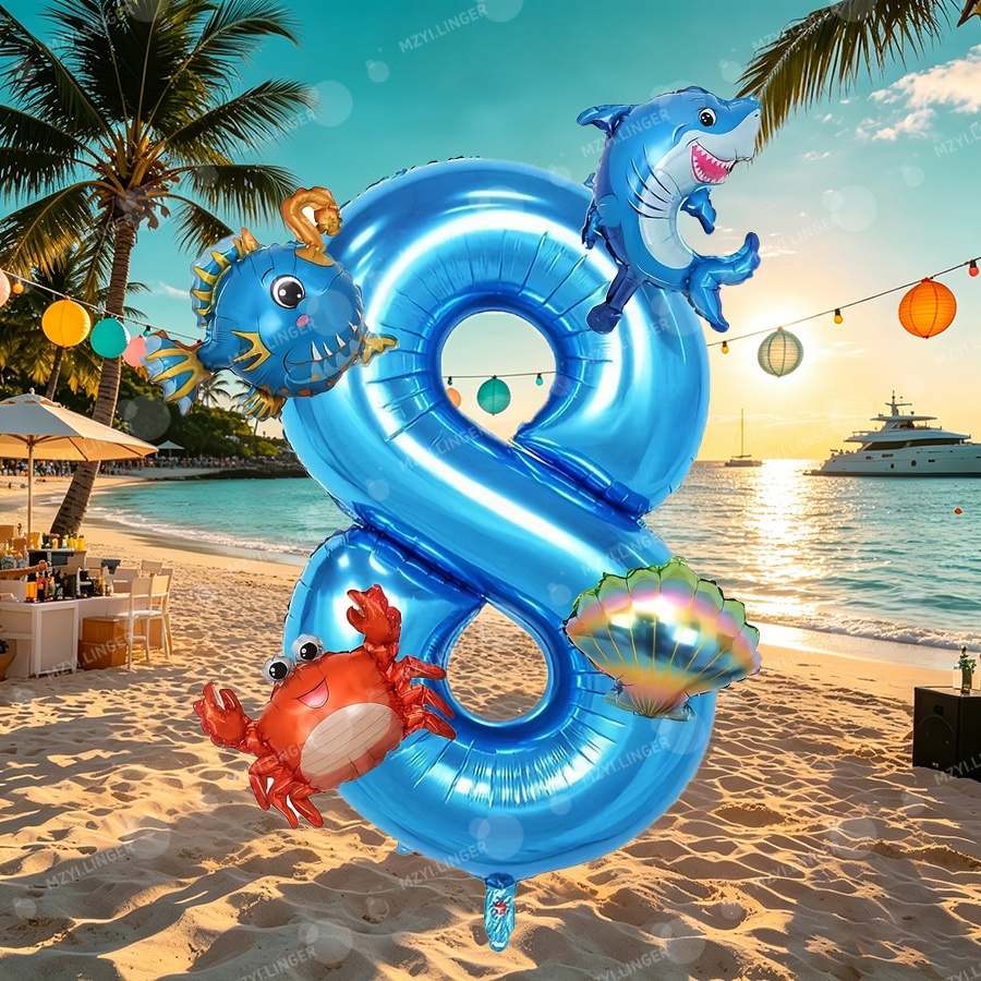 Ocean themed decor balloon set - Water Balloon Set recension och pris