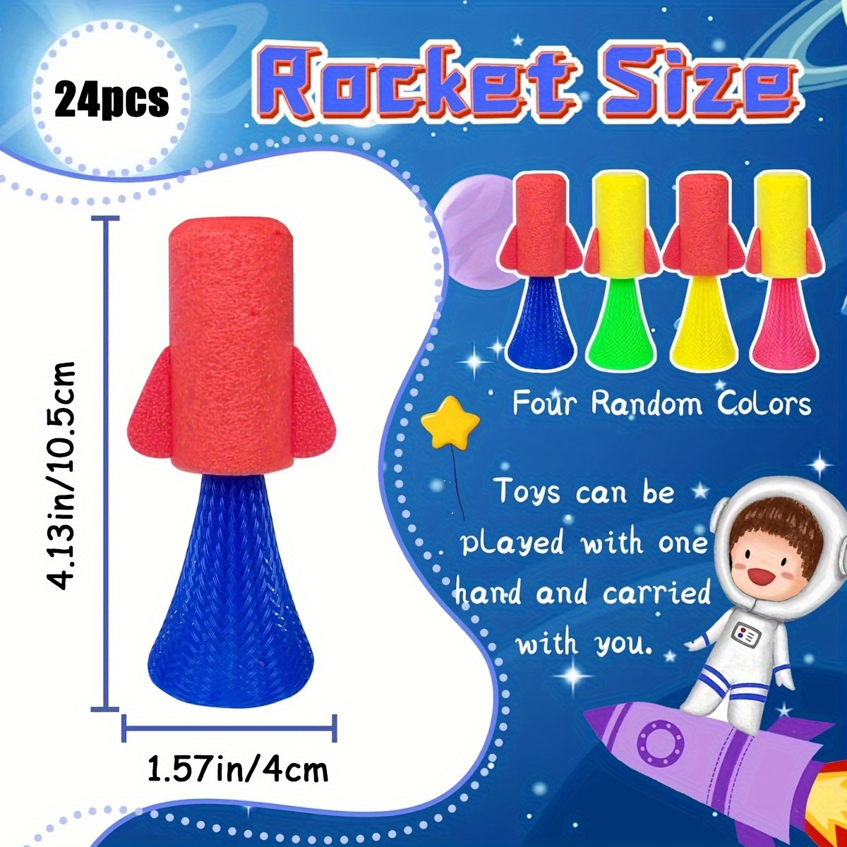 12/24Pcs Jumping Spring Rocket - Kids Toys Jumping Poppers recension och pris