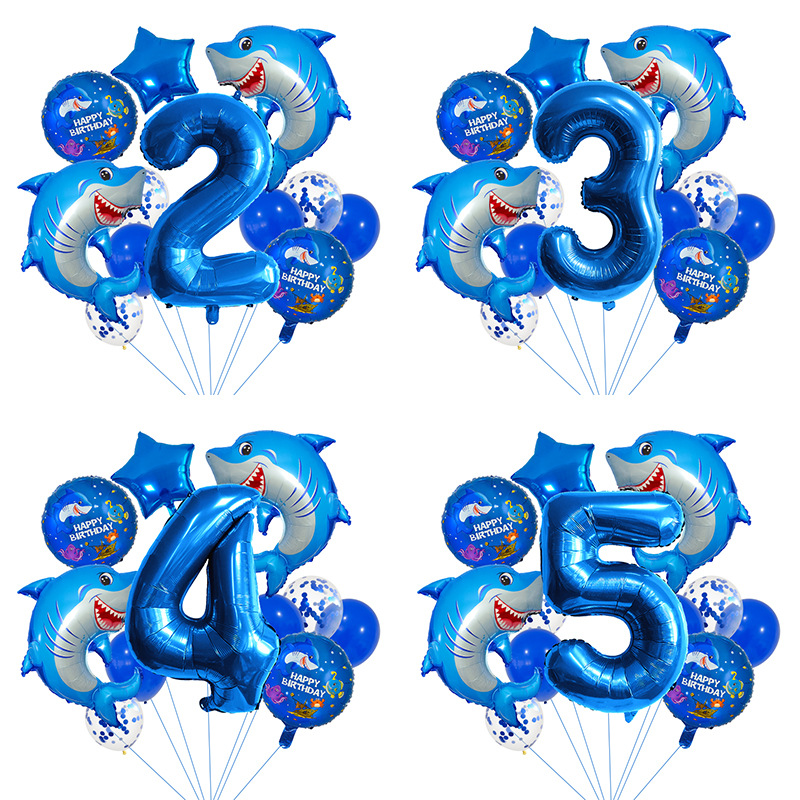 14PCS Shark Themed Number Ball - Water Balloon Set recension och pris