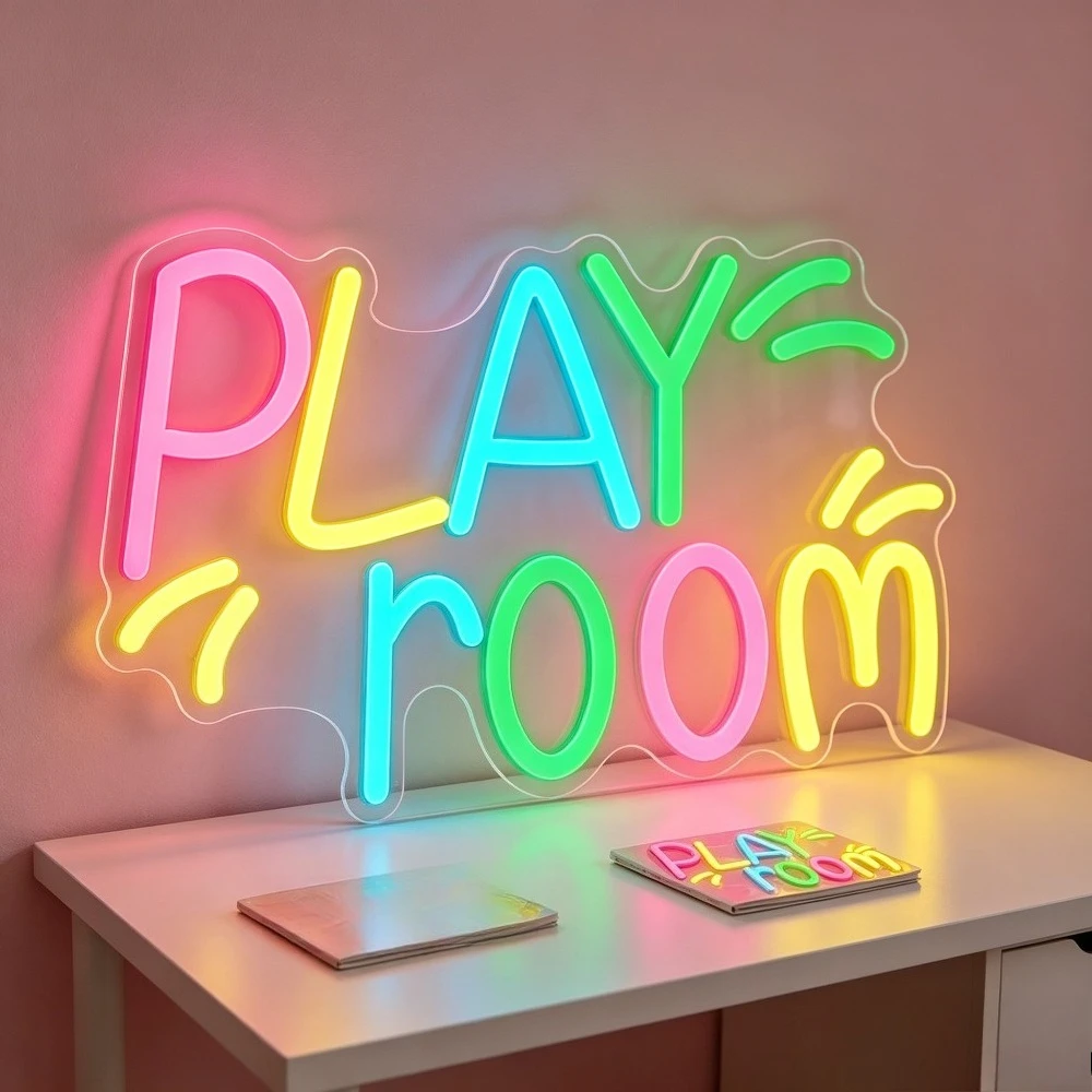 Play Room Neon Sign for Wall D - Kids Play Zone Toys recension och pris