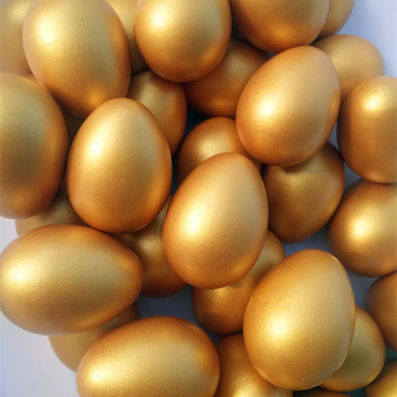 10Pcs Golden Easter Craft Eggs - Kids Toys Play Egg recension och pris