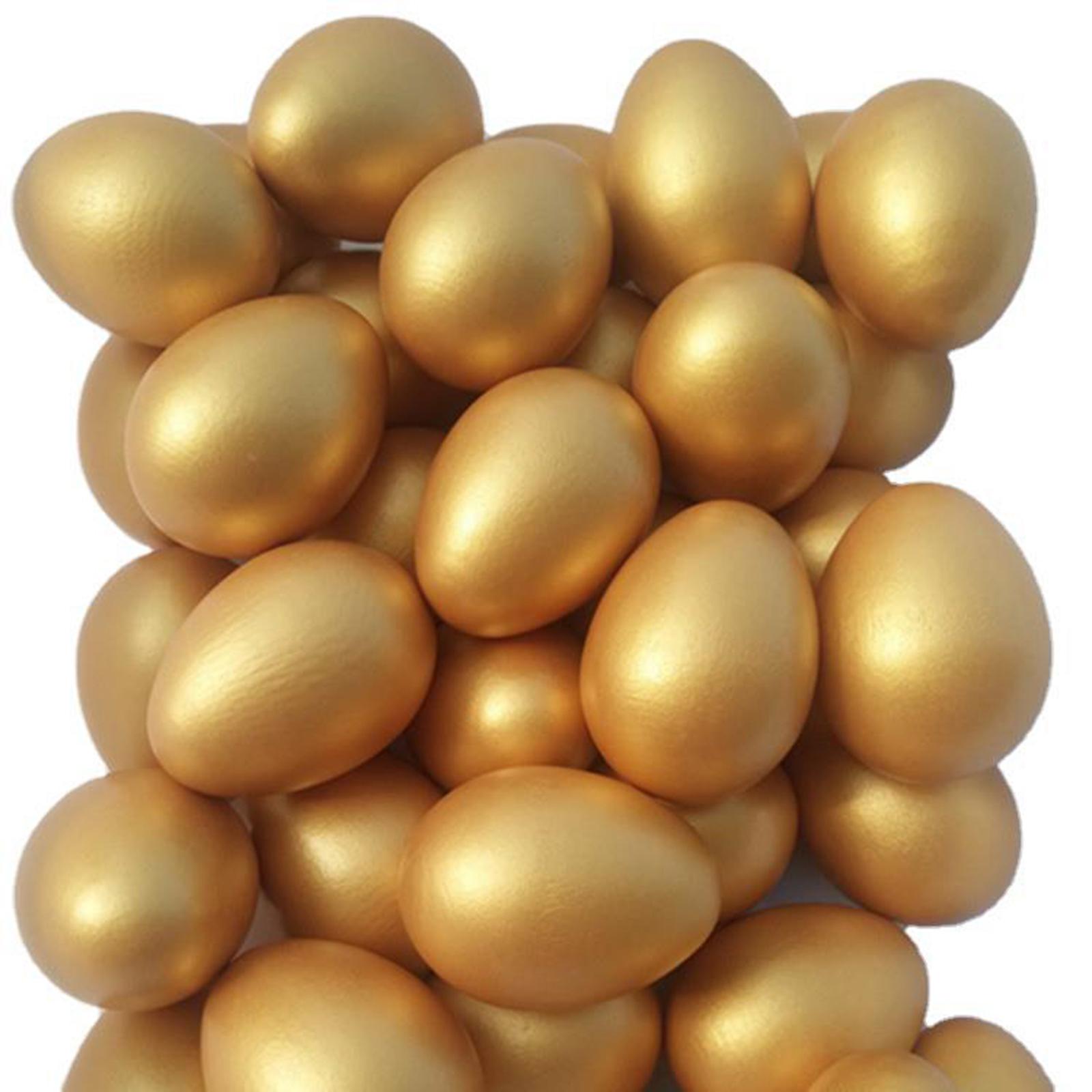 10Pcs Golden Easter Craft Eggs - Kids Toys Play Egg recension och pris