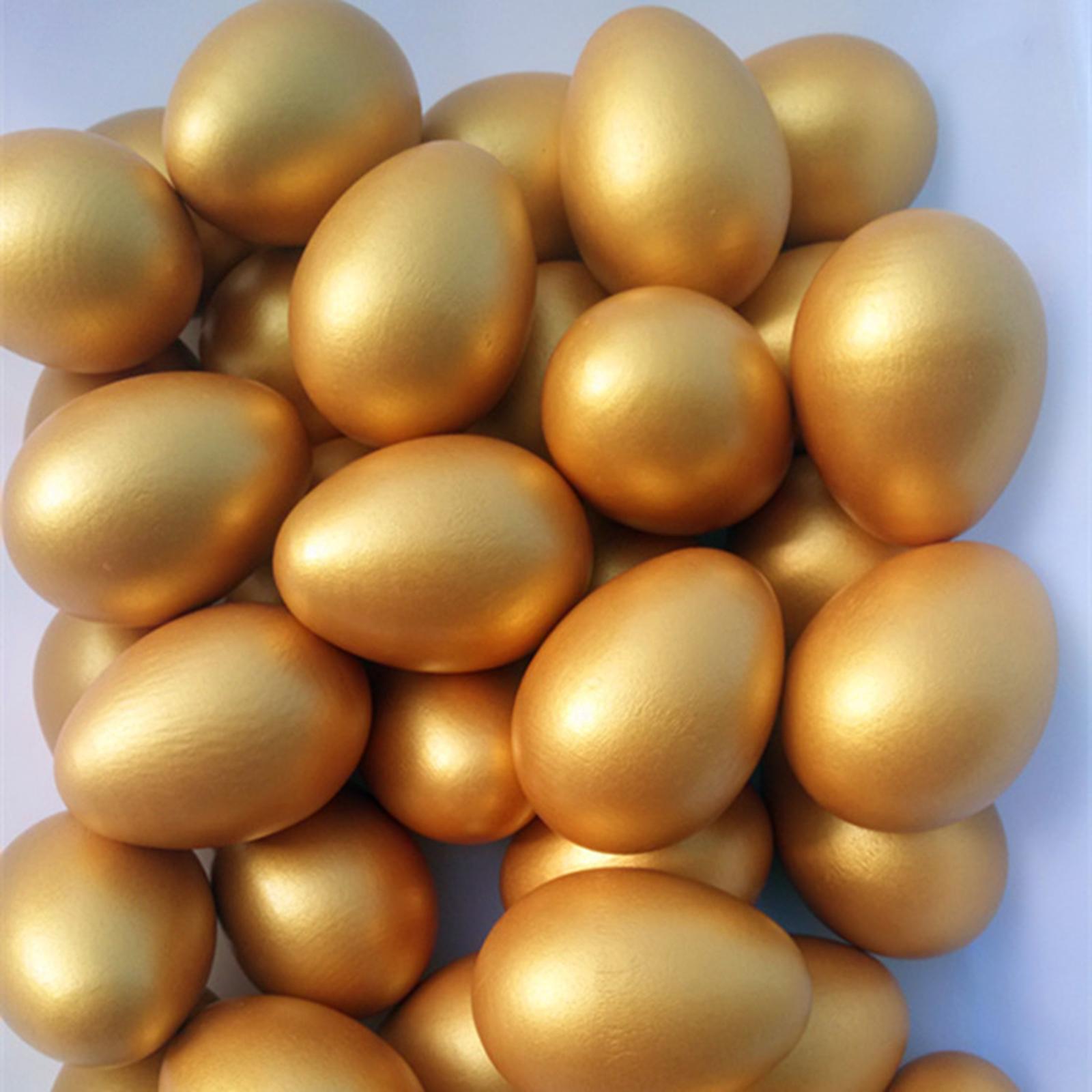 10Pcs Golden Easter Craft Eggs - Kids Toys Play Egg recension och pris