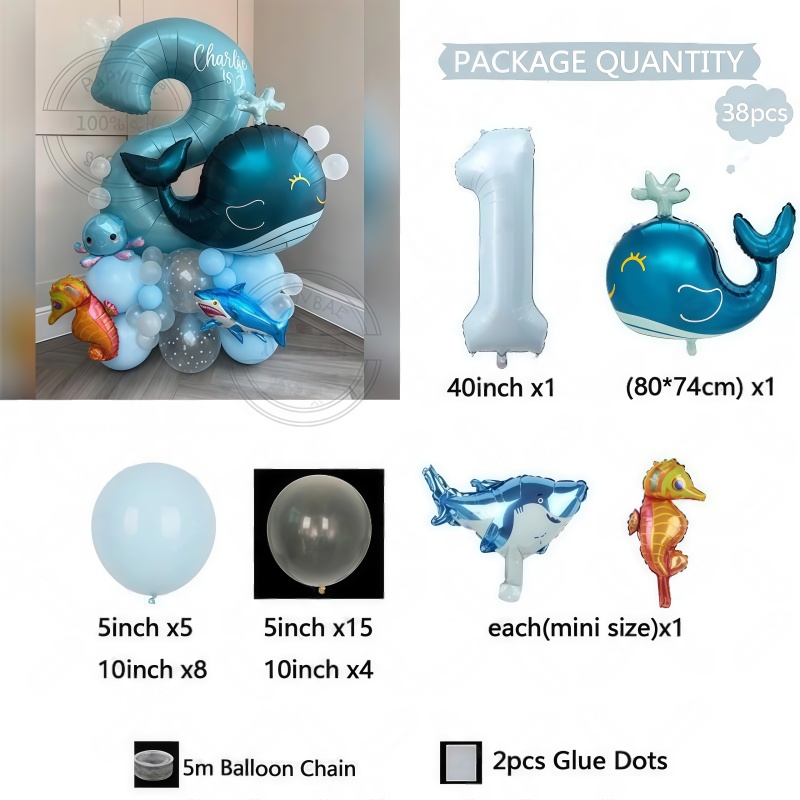 38Pcs Ocean Animal Themed Birt - Water Balloon Set recension och pris