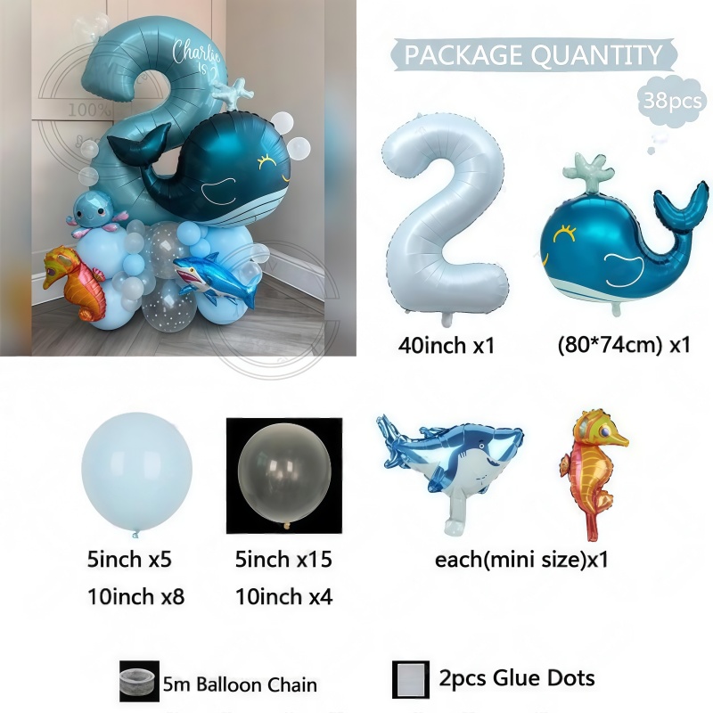 38Pcs Ocean Animal Themed Birt - Water Balloon Set recension och pris