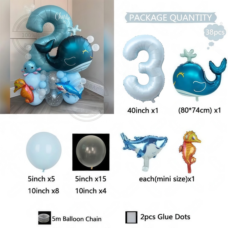 38Pcs Ocean Animal Themed Birt - Water Balloon Set recension och pris