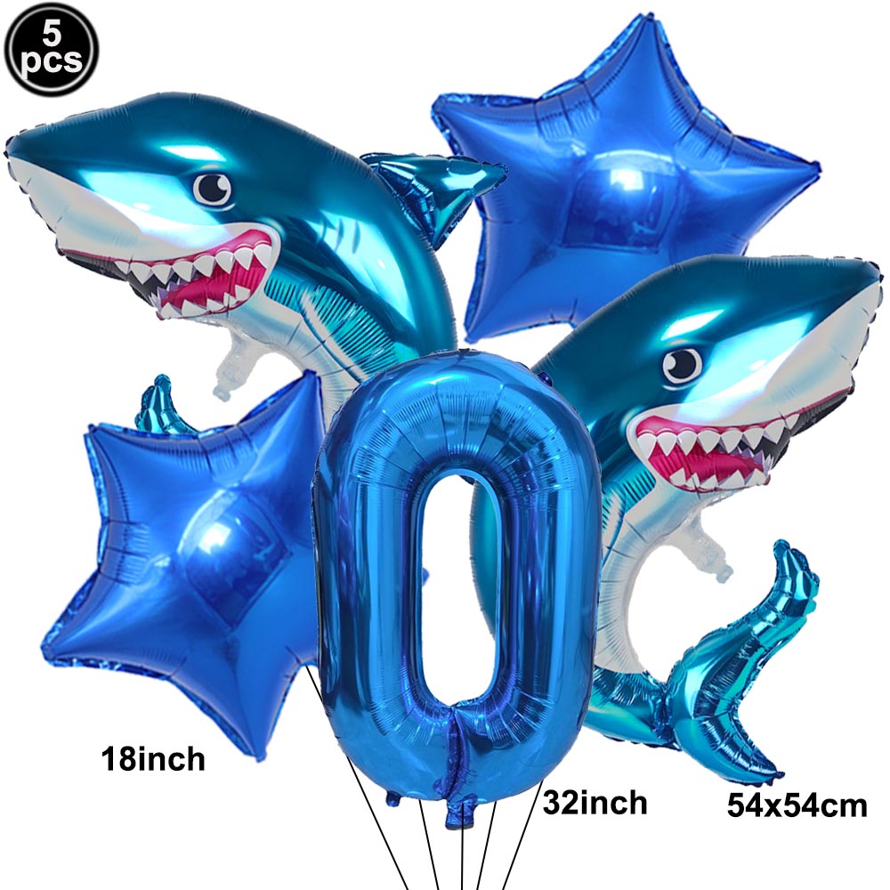 5pcs Cartoon Blue Shark Number - Water Balloon Set recension och pris
