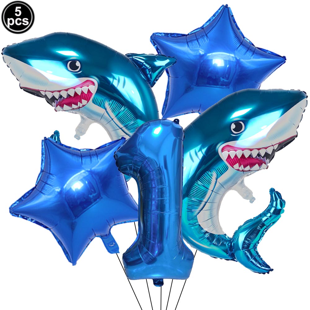 5pcs Cartoon Blue Shark Number - Water Balloon Set recension och pris